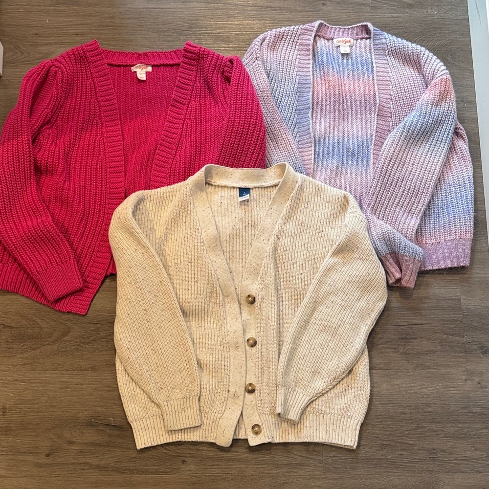 Girls Sweater Collection - Pink, Cream, and Multicolor